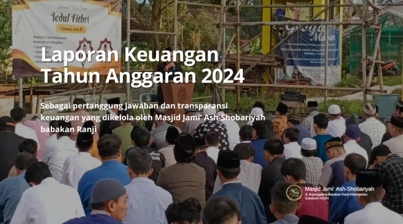 Laporan Keuangan masjid jami' Ash Shobariyah
