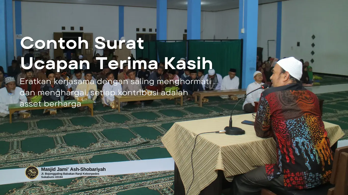 Contoh Surat Ucapan Terimakasih